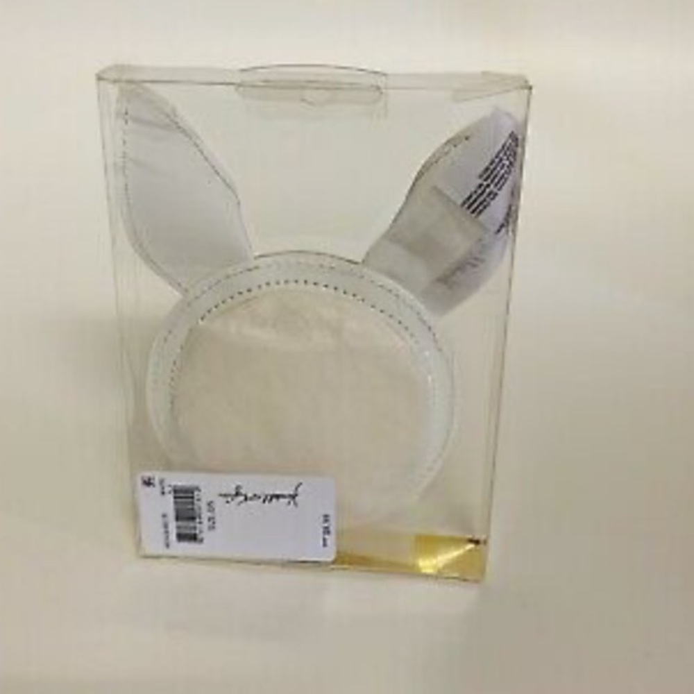 Kendall Kylie mirror ears white gold new leather soft bunny cosmetic makeup - Picture 5 of 8